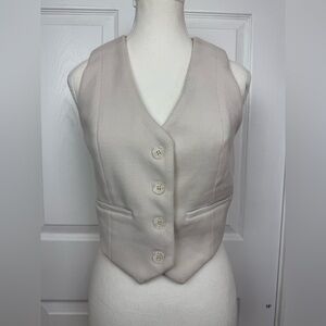 House of Harlow 1960 Off White Corduroy Vest XS